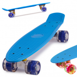 Aga Frisbee skateboard LED kotači plavi