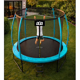 Aga SPORT EXCLUSIVE Trampolin 250 cm Svijetloplava + zaštitna mreža + ljestve - II. KLASA