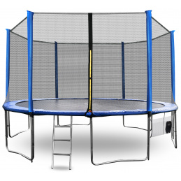 Aga SPORT PRO Trampolin 430 cm Plava + zaštitna mreža + ljestve + džep za obuću