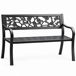 Aga Metalna vrtna klupa 125x53x77 cm