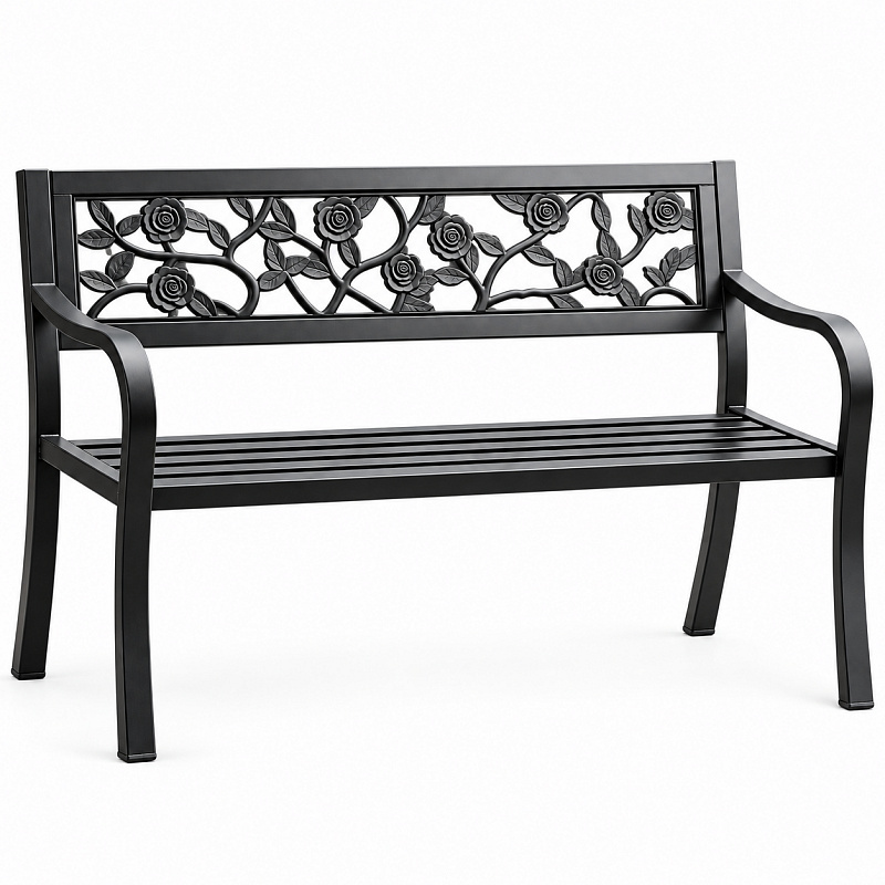 Aga Metalna vrtna klupa 125x53x77 cm