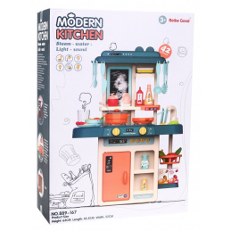 Šarena kuhinjica za djecu 3+ Interaktivni parni plamenik + slavina + ploča + pribor 42 kom.