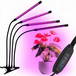 LED lampa za rast biljaka 80 dioda TIMER 25 W s naponskim adapterom