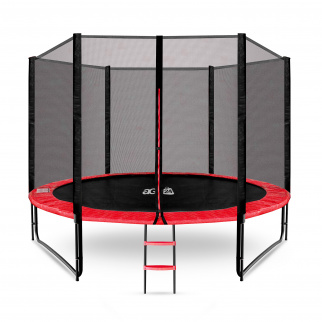 Aga SPORT PRO Trampolin 305 cm Crvena + zaštitna mreža + ljestve