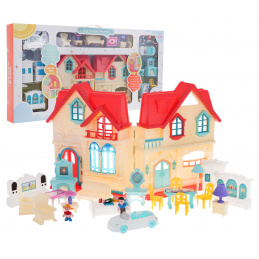 Rasklopiva vila s 3 figurice za djecu 3+ Pribor + zvukovi + svjetla + namještaj + naljepnice