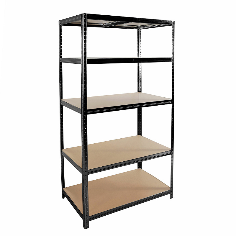 Linder Exclusiv Metalni regal 180x90x40 cm 5 polica Crni 6DAZ600 - II. KLASA