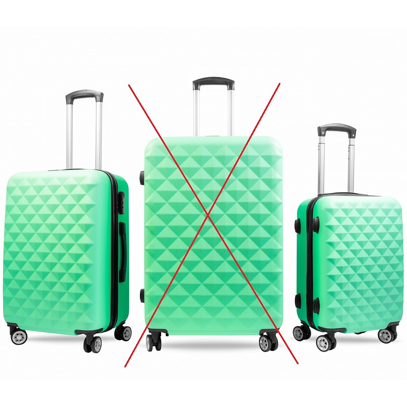 Aga Travel Set putnih kofera vel. M+S Tirkizna 6CZ023 - II. KLASA