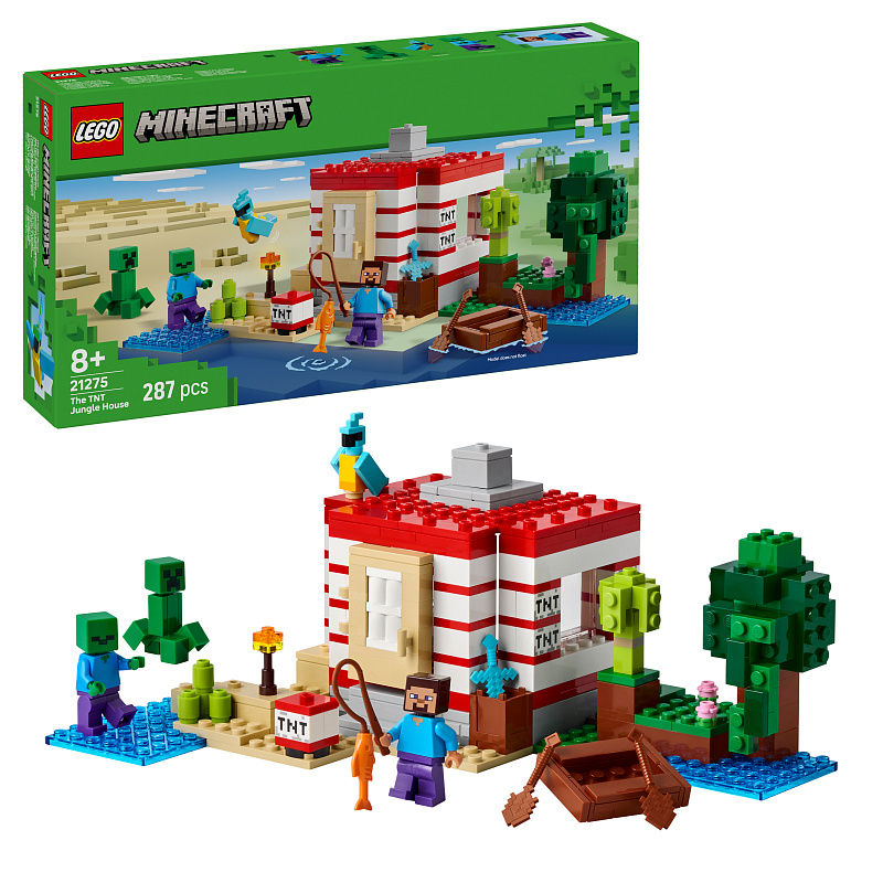 LEGO® Minecraft® TNT Kuća u džungli, kolekcionarska igračka iz videoigre 21275