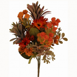 Umjetno cvijeće Jesenski buket 42 cm visina narančasto-žuta KAO ŽIVA