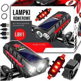 L8H1 SOLARNA BICIKLISTIČKA LAMPA ZA UPRAVLJAČ + STRAŽNJA