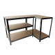 Linder Exclusiv Metalna polica 180x90x40 cm 5 polica Crna