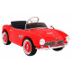 BMW 507 Retro dječji električni auto crveni + LED audio + daljinski upravljač + eko koža + EVA + spori start