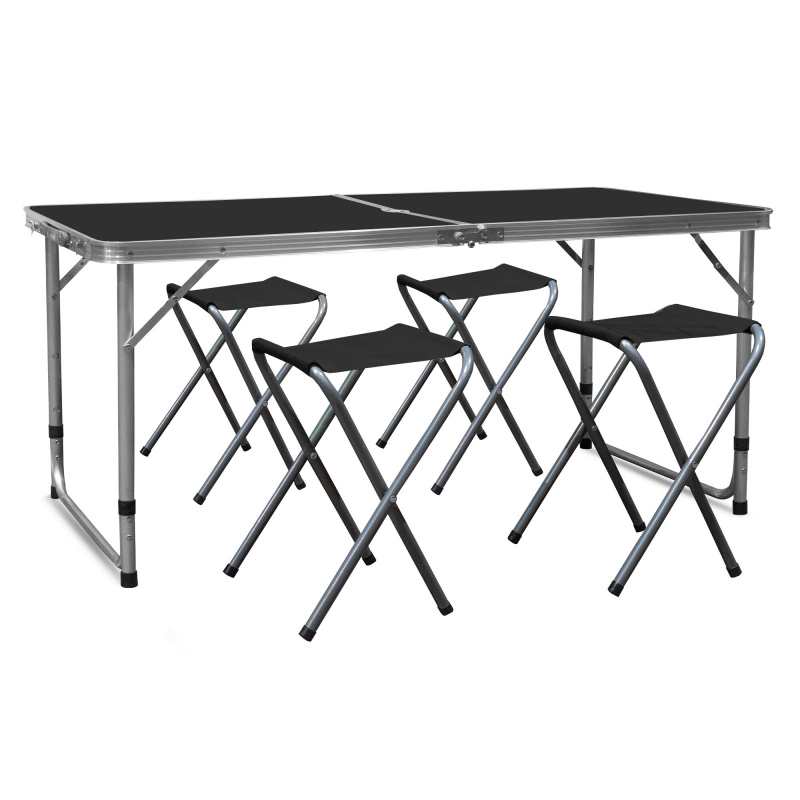 Aga kamping sklopivi set Crni