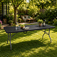 Aga Vrtni sklopivi stol 240x74x74 cm Crni