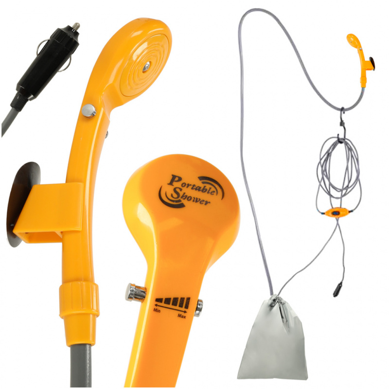 Prijenosni tuš za kampiranje, putni tuš, perilica 12v