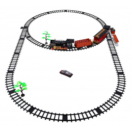 Vlak na daljinsko upravljanje s tračnicama za djecu 3+ Funkcija dima + zvukovi Svjetla