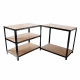 Linder Exclusiv Metalna polica 180x90x40 cm 5 polica Crna