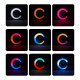 Aga RGB LED Lampa 5u1 s bežičnim punjačem Crna