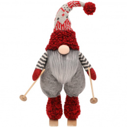Božićni patuljak na skijama - 40 cm