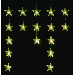 Linder Exclusiv Božićna svjetlosna zavjesa Zvijezde 40 LED Topla bijela