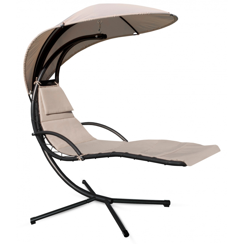 Aga Viseća vrtna ležaljka s krovićem Bež