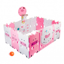 Aga4Kids Dječja plastična ograda 118x150x64 cm Roza Aga4Kids Dječja plastična ograda 118x150x64 cm Roza