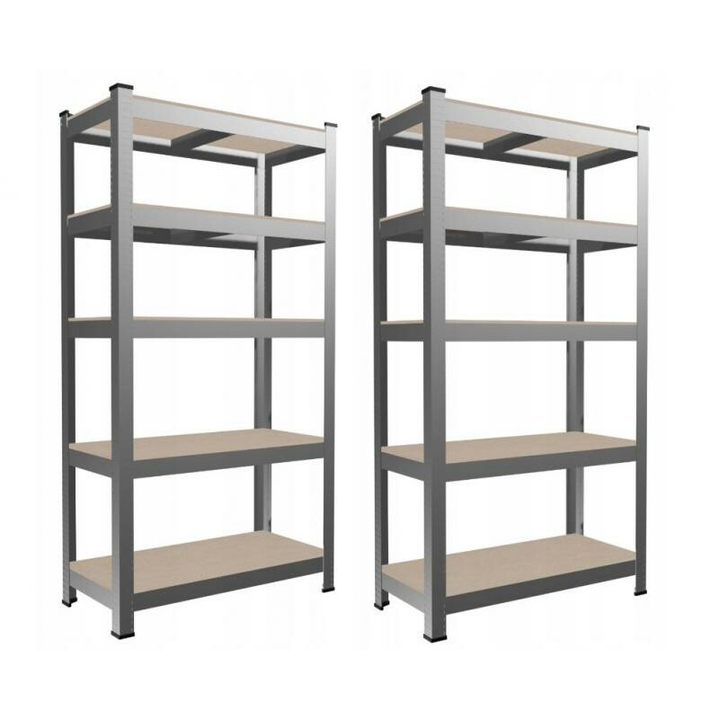 Aga 2x Metalna polica 180x90x30 cm 5 polica