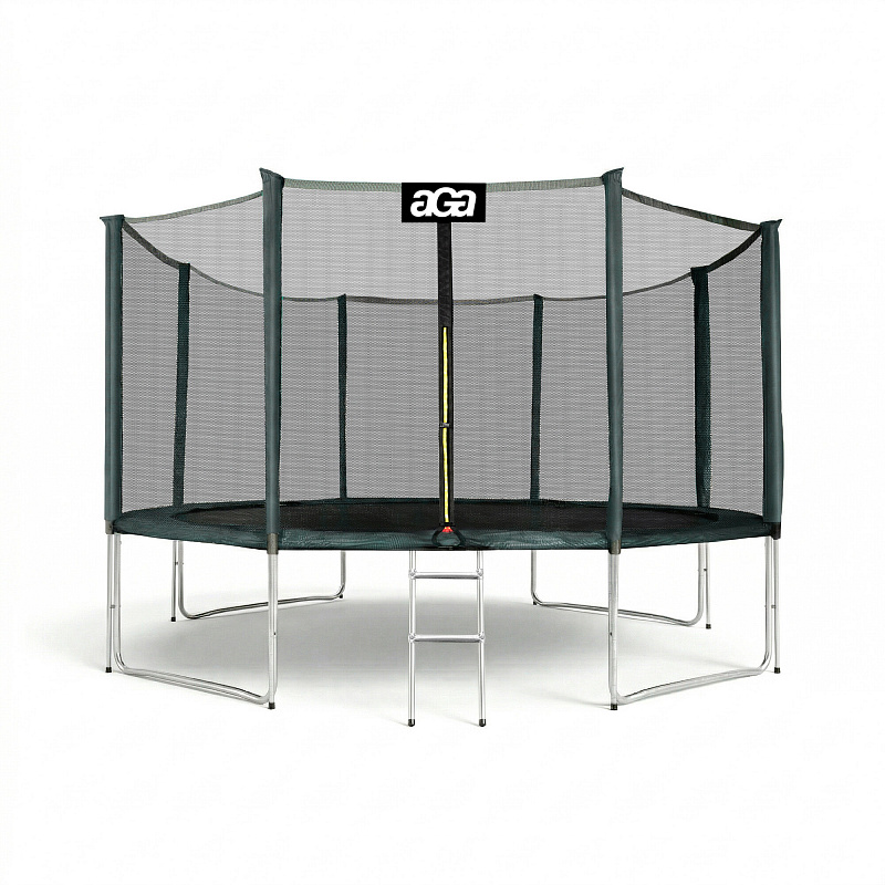 Aga SPORT PRO Trampolin 366 cm Tamno zelena + zaštitna mreža + ljestve