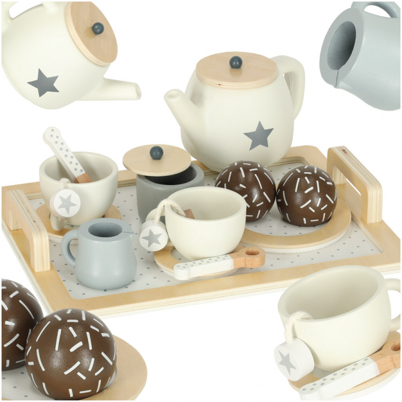 Aga Drveni set za kavu za djecu 14 dijelova