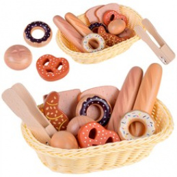 Košara za kruh s drvenim pecivom ZA4134