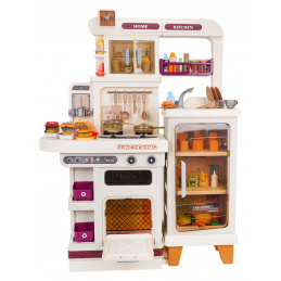 MEGA Kuhinja s funkcijom svjetla, zvukova i pare + pribor Bež