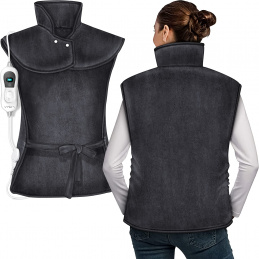 Tresko Električni grijani prsluk za leđa i vrat Tamno siva 2DAZ015