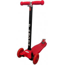 R-Sport Dječji trokolotni romobil H1 Crvena s LED kotačima