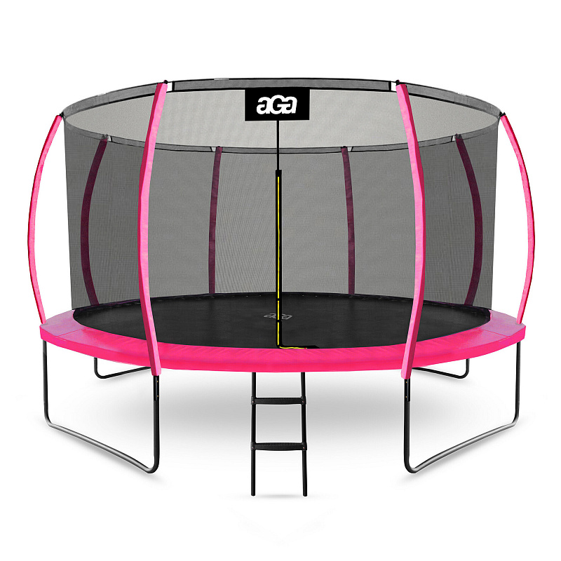 Aga SPORT EXCLUSIVE Trampolin 366 cm Ružičasta + zaštitna mreža + ljestve