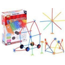 Kreativni građevinski set od slamki 238 dijelova ZA3111