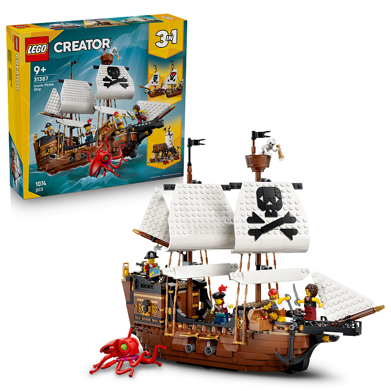 LEGO® Creator 3 u 1 Autentični gusarski brod, igračka 31387