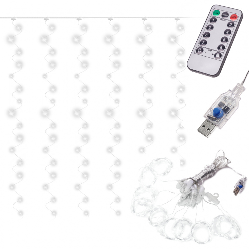 Aga LED Svjetlosna zavjesa 3x3m 300 LED Hladno bijela