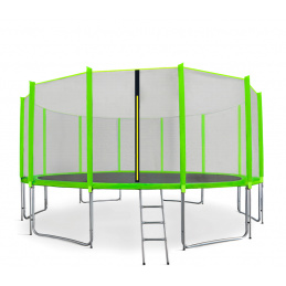 Aga SPORT PRO Trampolin 500 cm Light Green + zaštitna mreža + ljestve + džep za obuću