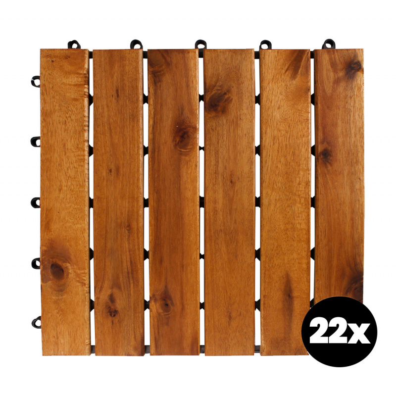 Linder Exclusiv Akacijeve terasne pločice 30x30 cm 22 komada