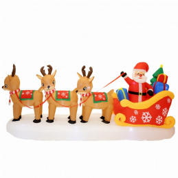 Napuhač Djeda Božićnjaka na saonicama dekoracija