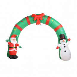 Aga Napuhujući LED Djed Božićnjak i snjegović s vratima 240 cm