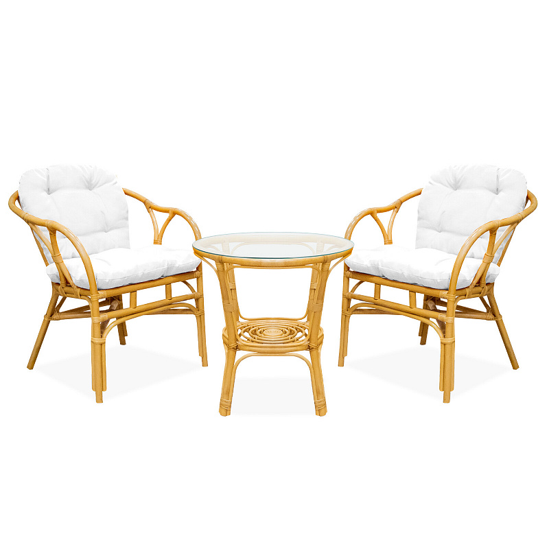 Aga Ratanova garnitura SITA Svijetlosmeđa/Bijela -II. KVALITETA