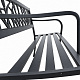 Aga Metalna vrtna klupa 125x53x77 cm