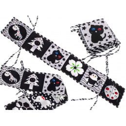 Aga Kontrastna senzorska knjiga - Bubamara i prijatelji Crno-bijela