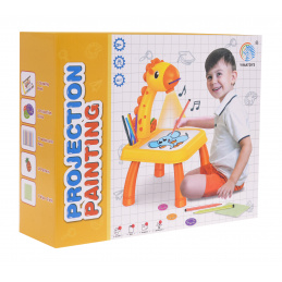 Interaktivni projektor za crtanje Žirafa za djecu 3+ Stoli + noćna lampica + 24 slike + 12 olovaka + svjetlosni zvukovi