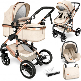 Kiduku Kombinirana kolica 3u1 Bež