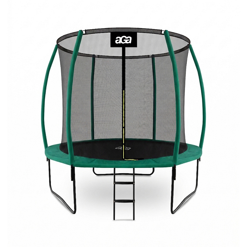 Aga SPORT EXCLUSIVE Trampolin 250 cm Tamnozelena + zaštitna mreža + ljestve - II. KLASA