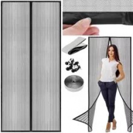 Mreža protiv komaraca za vrata s magnetima HQ 100x210 cm crna Malatec 18602