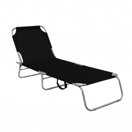 Aga Vrtni podesivi ležaljka Crna