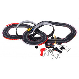 6-metarska trkaća staza za djecu od 3 do 8 godina + Svjetlosne 360 petlje + 2 automobila + Brojač krugova